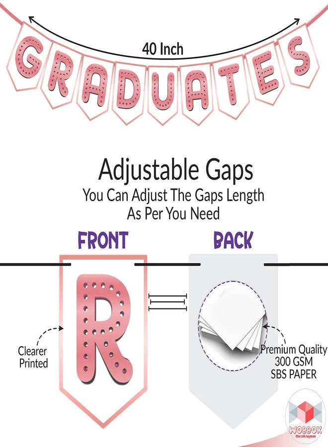 WOBBOX Graduation Banner, Happy Graduation Banner, Graduation Party Decorations (FP4590) - Image 2